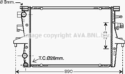 Prasco VN2230 - Радіатор, охолодження двигуна autozip.com.ua