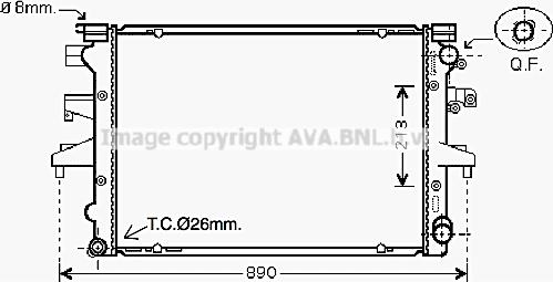 Prasco VN2232 - Радіатор, охолодження двигуна autozip.com.ua