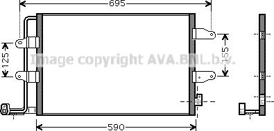 Prasco VNA5252 - Конденсатор, кондиціонер autozip.com.ua