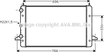 Prasco VNA2135 - Радіатор, охолодження двигуна autozip.com.ua