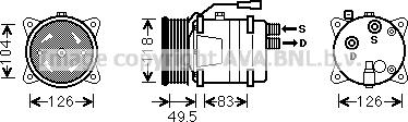 Prasco VNAK303 - Компресор, кондиціонер autozip.com.ua