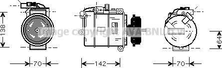 Prasco VNK087 - Компресор, кондиціонер autozip.com.ua