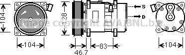 Prasco VNK309 - Компресор, кондиціонер autozip.com.ua