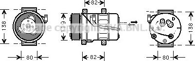 Prasco VOAK054 - Компресор, кондиціонер autozip.com.ua