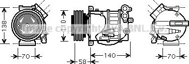 Prasco VOAK144 - Компресор, кондиціонер autozip.com.ua