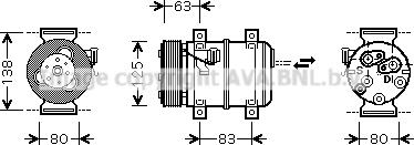 Prasco VOK120 - Компресор, кондиціонер autozip.com.ua