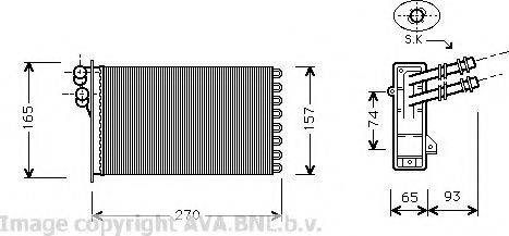 Prasco VW6173 - Теплообмінник, опалення салону autozip.com.ua