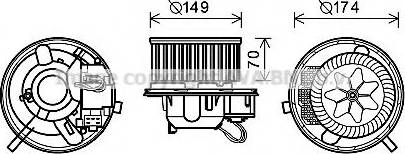 Prasco VW8339 - Електродвигун, вентиляція салону autozip.com.ua