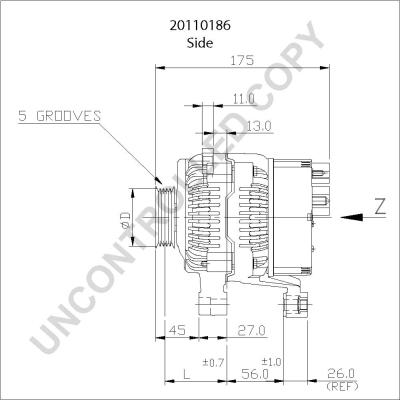 Prestolite Electric 20110186 - Генератор autozip.com.ua