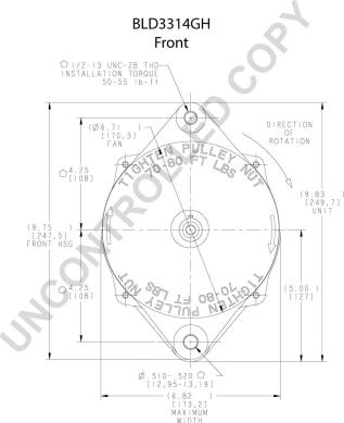 Prestolite Electric BLD3314GH - Генератор autozip.com.ua