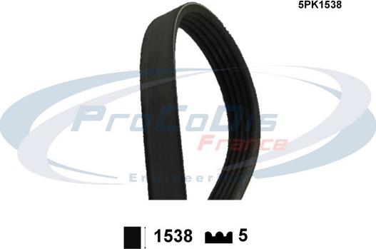 Procodis France 5PK1538 - Поліклиновий ремінь autozip.com.ua