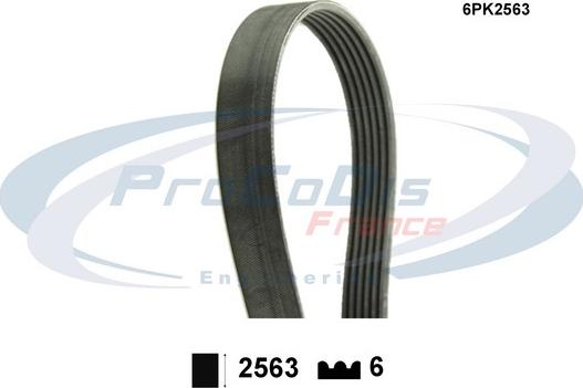 Procodis France 6PK2563 - Поліклиновий ремінь autozip.com.ua