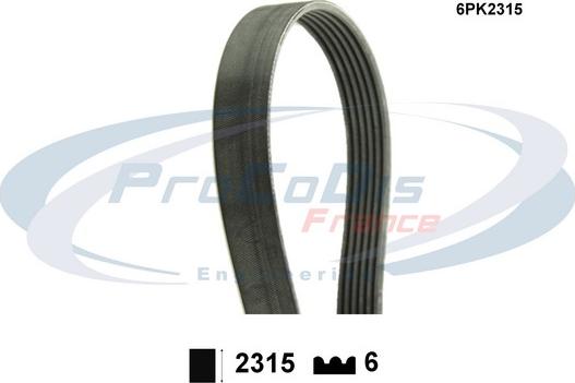 Procodis France 6PK2315 - Поліклиновий ремінь autozip.com.ua