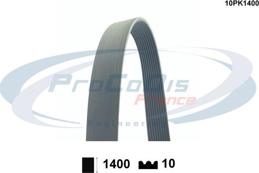 Procodis France 10PK1400 - Поліклиновий ремінь autozip.com.ua