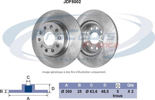 Procodis France JDF5002 - Гальмівний диск autozip.com.ua