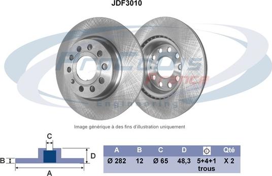 Procodis France JDF3010 - Гальмівний диск autozip.com.ua