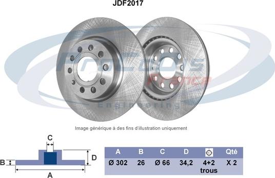 Procodis France JDF2017 - Гальмівний диск autozip.com.ua