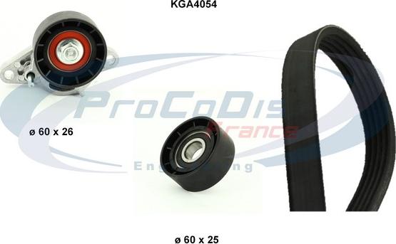 Procodis France KGA4054 - Поликлиновий ремінний комплект autozip.com.ua