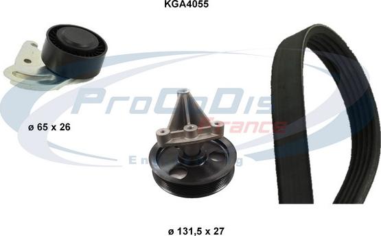 Procodis France KGA4055 - Поликлиновий ремінний комплект autozip.com.ua