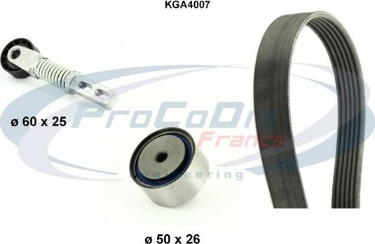 Procodis France KGA4007 - Поликлиновий ремінний комплект autozip.com.ua
