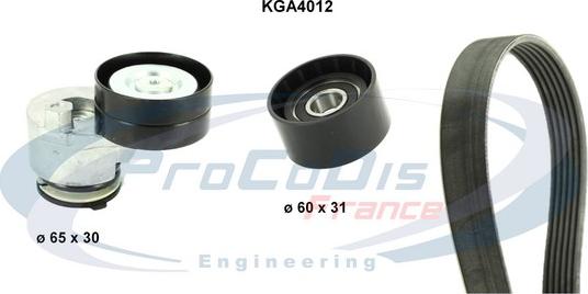 Procodis France KGA4012 - Поликлиновий ремінний комплект autozip.com.ua