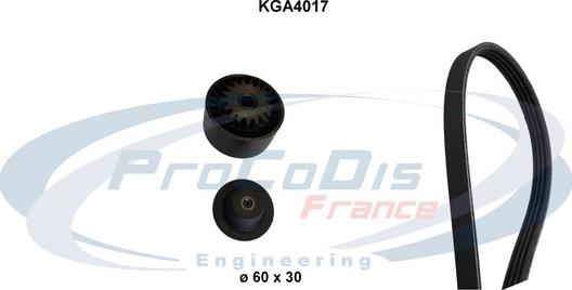 Procodis France KGA4017 - Поликлиновий ремінний комплект autozip.com.ua