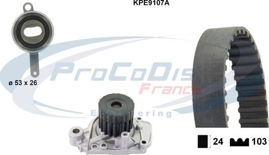 Procodis France KPE9107A - Водяний насос + комплект зубчатого ременя autozip.com.ua