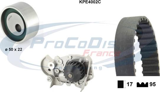 Procodis France KPE4002C - Водяний насос + комплект зубчатого ременя autozip.com.ua