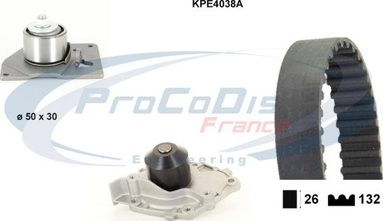 Procodis France KPE4038A - Водяний насос + комплект зубчатого ременя autozip.com.ua