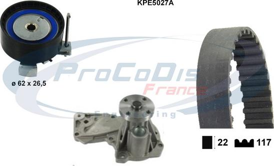Procodis France KPE5027A - Водяний насос + комплект зубчатого ременя autozip.com.ua