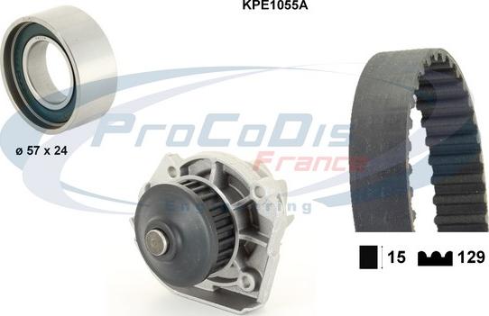 Procodis France KPE1055A - Водяний насос + комплект зубчатого ременя autozip.com.ua