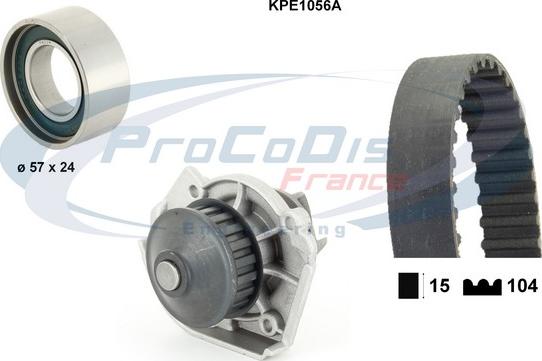 Procodis France KPE1056A - Водяний насос + комплект зубчатого ременя autozip.com.ua