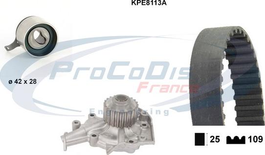 Procodis France KPE8113A - Водяний насос + комплект зубчатого ременя autozip.com.ua