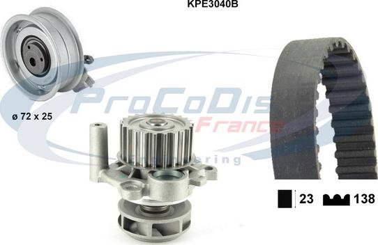 Procodis France KPE3040B - Водяний насос + комплект зубчатого ременя autozip.com.ua