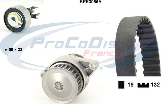 Procodis France KPE3055A - Водяний насос + комплект зубчатого ременя autozip.com.ua