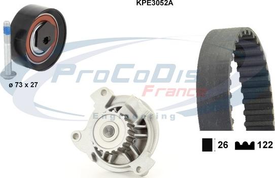 Procodis France KPE3052A - Водяний насос + комплект зубчатого ременя autozip.com.ua