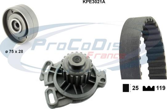Procodis France KPE3021A - Водяний насос + комплект зубчатого ременя autozip.com.ua