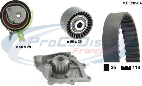 Procodis France KPE2056A - Водяний насос + комплект зубчатого ременя autozip.com.ua