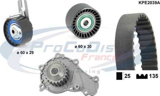 Procodis France KPE2039A - Водяний насос + комплект зубчатого ременя autozip.com.ua