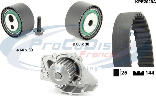 Procodis France KPE2029A - Водяний насос + комплект зубчатого ременя autozip.com.ua