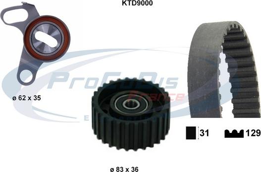 Procodis France KTD9000 - Комплект ременя ГРМ autozip.com.ua