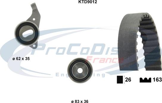 Procodis France KTD9012 - Комплект ременя ГРМ autozip.com.ua