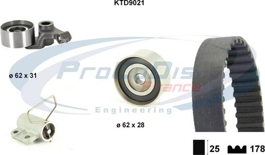 Procodis France KTD9021 - Комплект ременя ГРМ autozip.com.ua