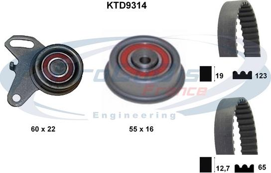 Procodis France KTD9314 - Комплект ременя ГРМ autozip.com.ua