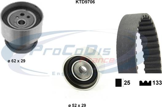Procodis France KTD9706 - Комплект ременя ГРМ autozip.com.ua