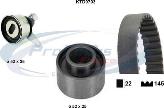 Procodis France KTD9703 - Комплект ременя ГРМ autozip.com.ua