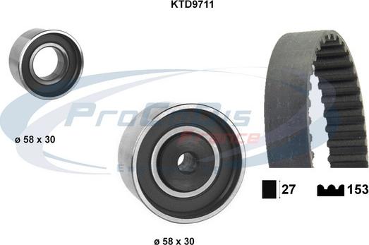 Procodis France KTD9711 - Комплект ременя ГРМ autozip.com.ua