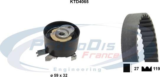 Procodis France KTD4065 - Комплект ременя ГРМ autozip.com.ua
