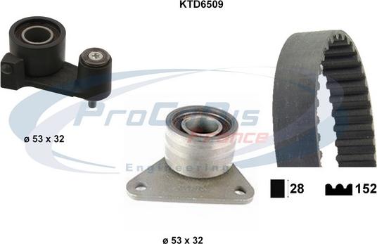 Procodis France KTD6509 - Комплект ременя ГРМ autozip.com.ua
