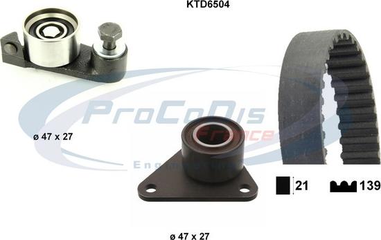 Procodis France KTD6504 - Комплект ременя ГРМ autozip.com.ua